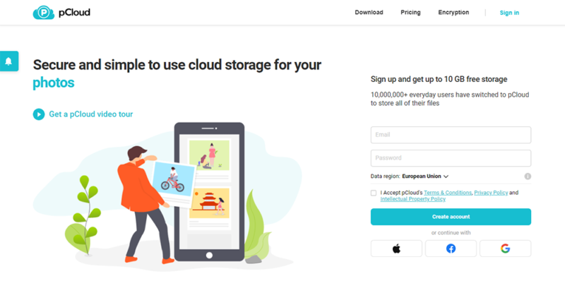 pcloud-homepage-CTA pCloud homepage