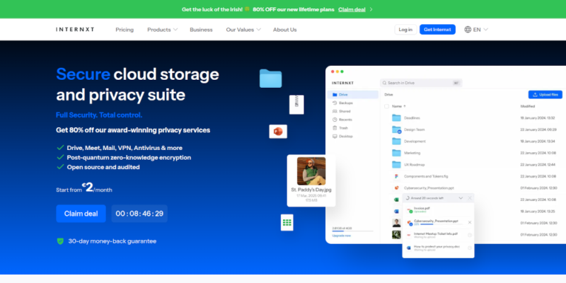 Internxt-Home-Page Internxt Home Page